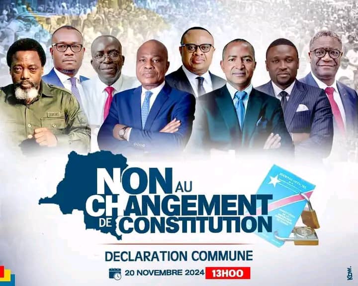 Première déclaration commune de l&rsquo;Opposition congolaise contre la révision de la Constitution