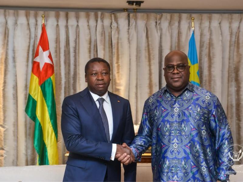 Crise en RDC: Tshisekedi et Gnassingbé relance le processus de paix