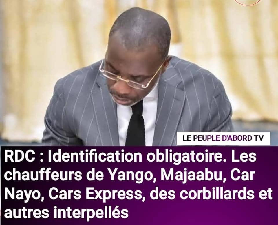 RDC : Identification obligatoire pour les chauffeurs de transport à Kinshasa avant le 31 mai