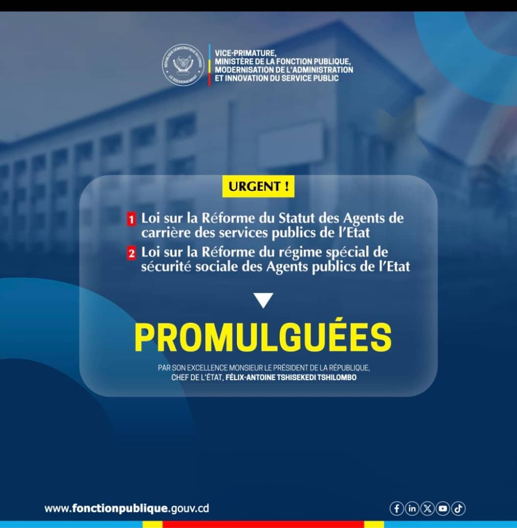 Fonction publique : Deux lois historiques promulguées pour moderniser la gestion des agents de l’État