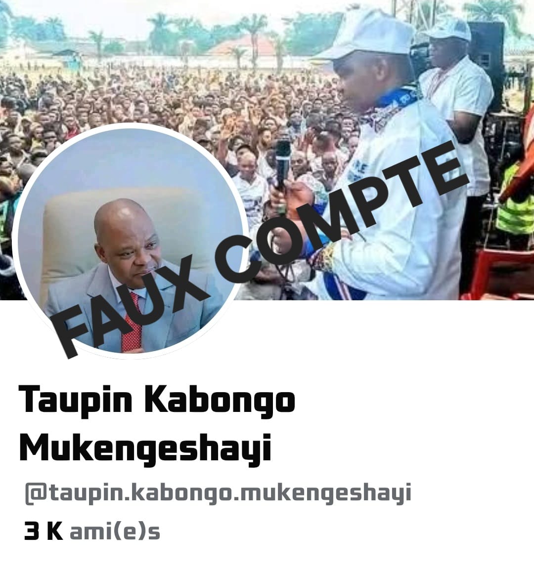 Communiqué de la Cellule de communication de l&rsquo;honorable Questeur du Sénat Taupin KABONGO MUKENGESHAYI